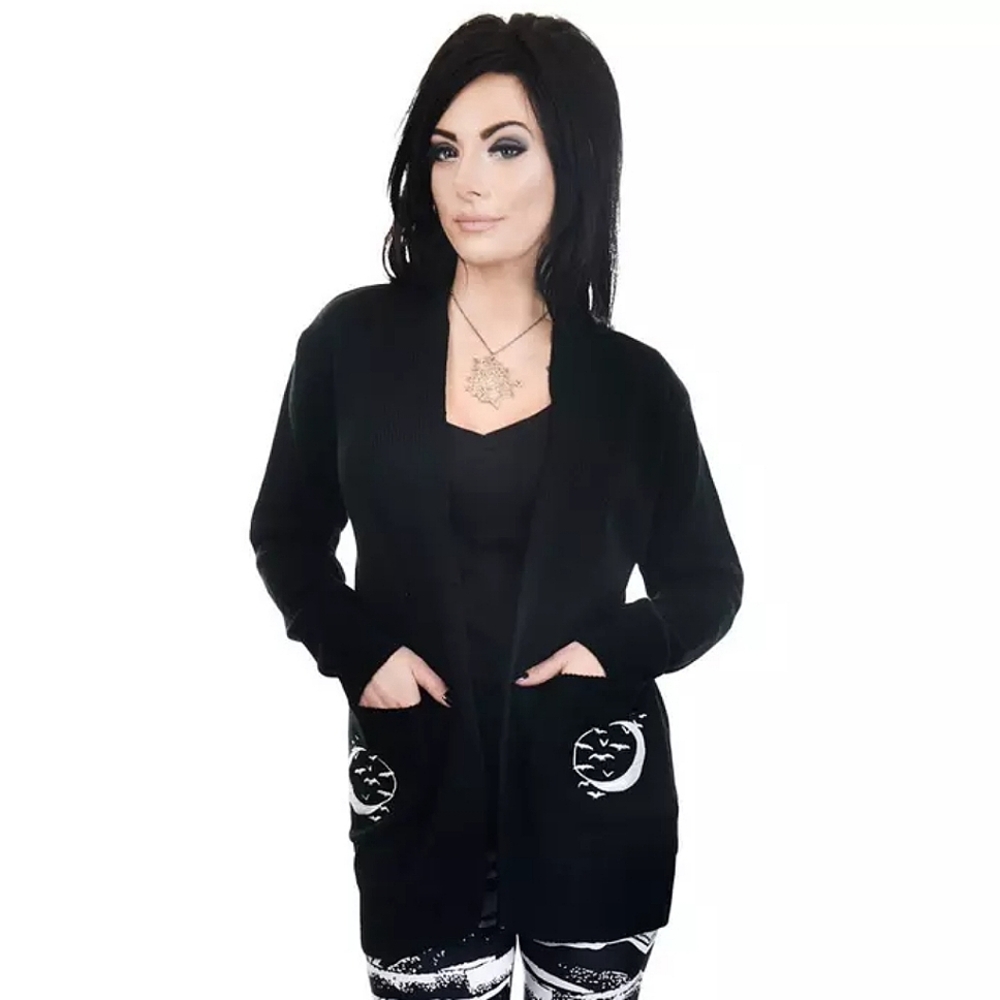 Too Fast Black Graveyard Skeleton Cardigan Plus XXL